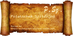Polatschek Szilárd névjegykártya